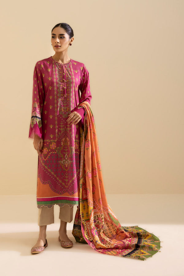 Sapphire 3 Piece Printed Unstitched Suit