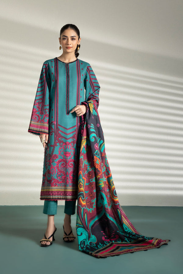 Sapphire 3 Piece Printed Unstitched Suit