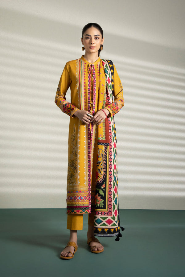 Sapphire 3 Piece Printed Unstitched Suit