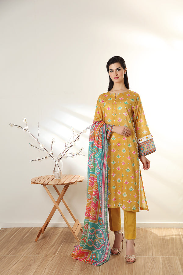 Nishat 3 Piece Printed Unstitched Suit