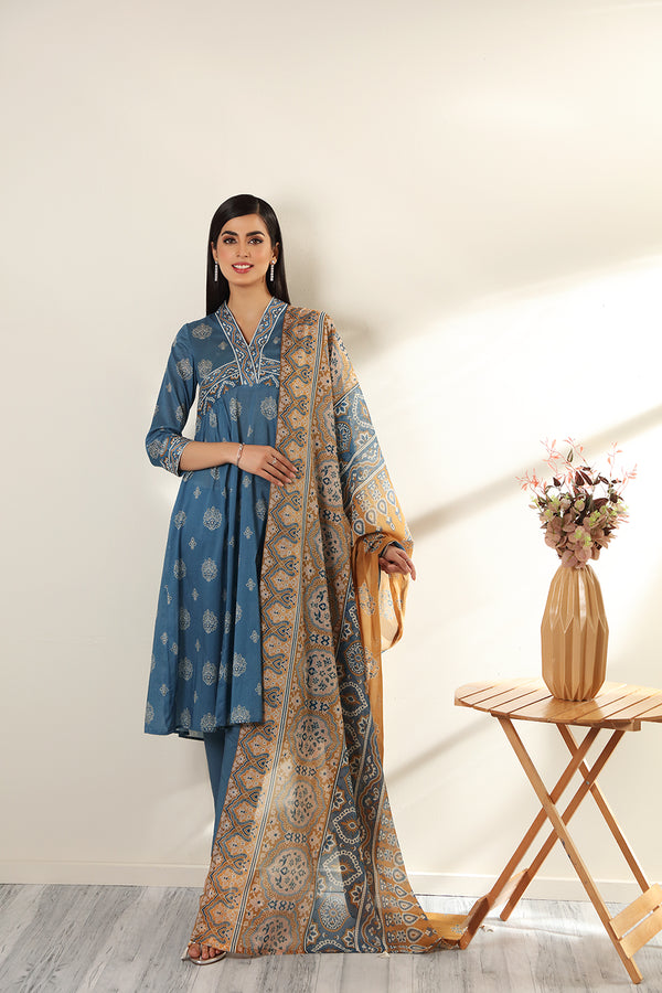 Nishat 3 Piece Printed Unstitched Suit