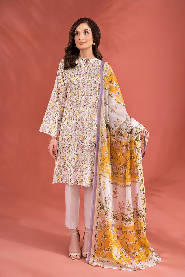 Nishat 3 Piece Printed Unstitched Suit