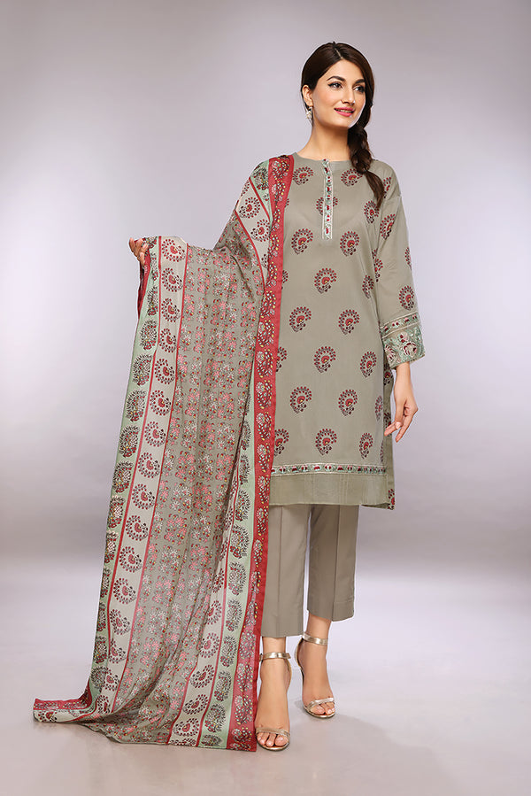 Nishat 3 Piece Printed Unstitched Suit