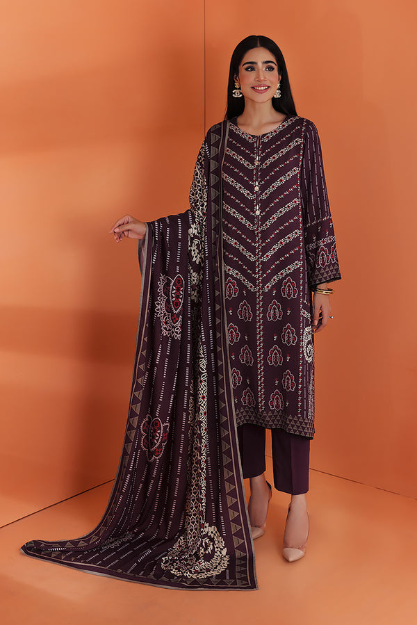 Nishat 3 Piece Printed Unstitched Suit