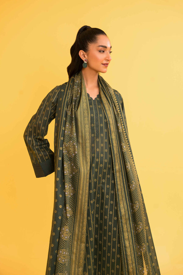 Nishat 3 Piece Printed Unstitched Suit