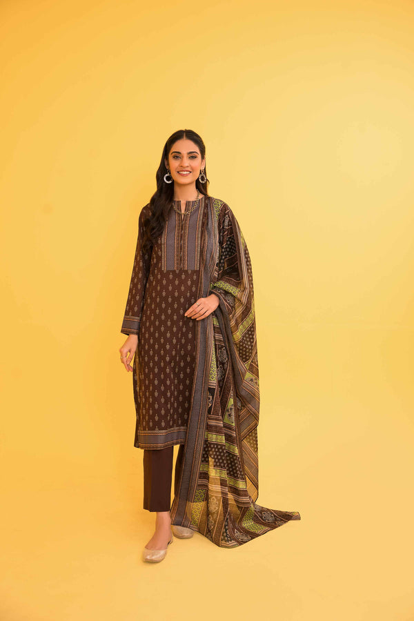 Nishat 3 Piece Printed Unstitched Suit