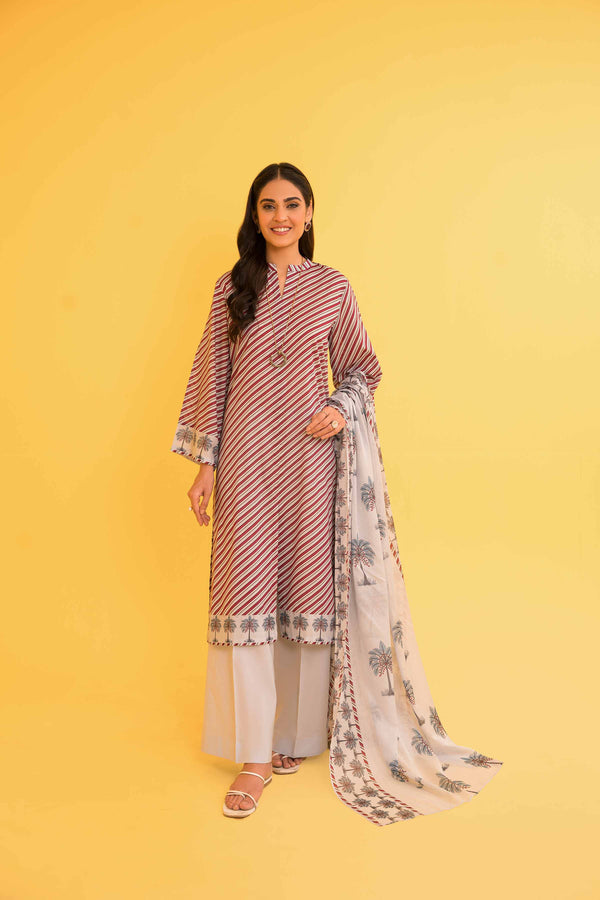 Nishat 3 Piece Printed Unstitched Suit