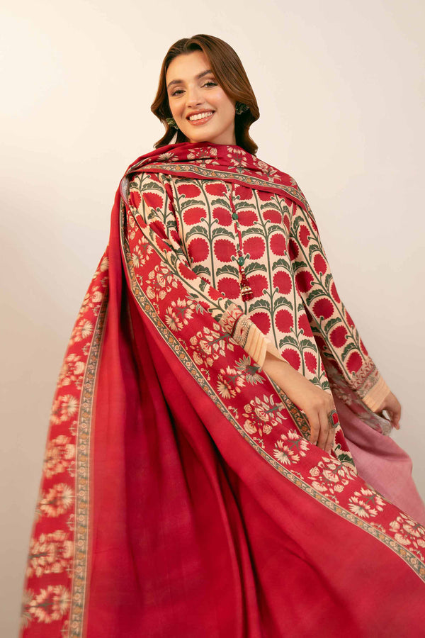 Nishat 3 Piece Winter Emb Unstitched Suit