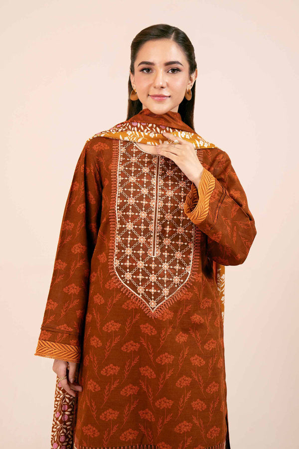Nishat 3 Piece Winter Emb Unstitched Suit