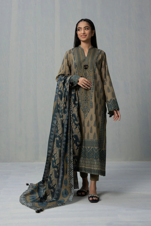 Sapphire 3 Piece Printed Unstitched Suit