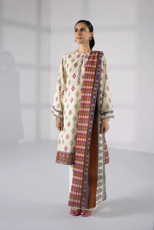 Sapphire 3 Piece Printed Unstitched Suit
