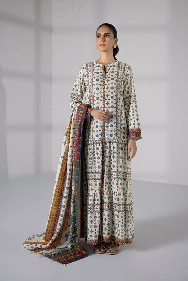 Sapphire 3 Piece Printed Unstitched Suit