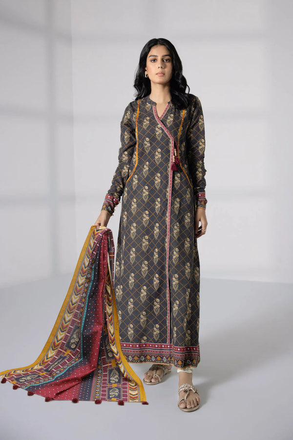Sapphire 3 Piece Printed Unstitched Suit