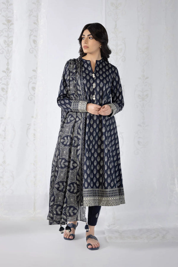 Sapphire 3 Piece Printed Unstitched Suit