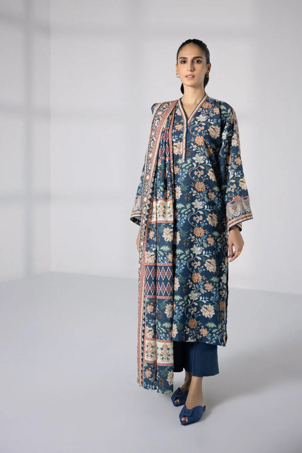 Sapphire 3 Piece Printed Unstitched Suit