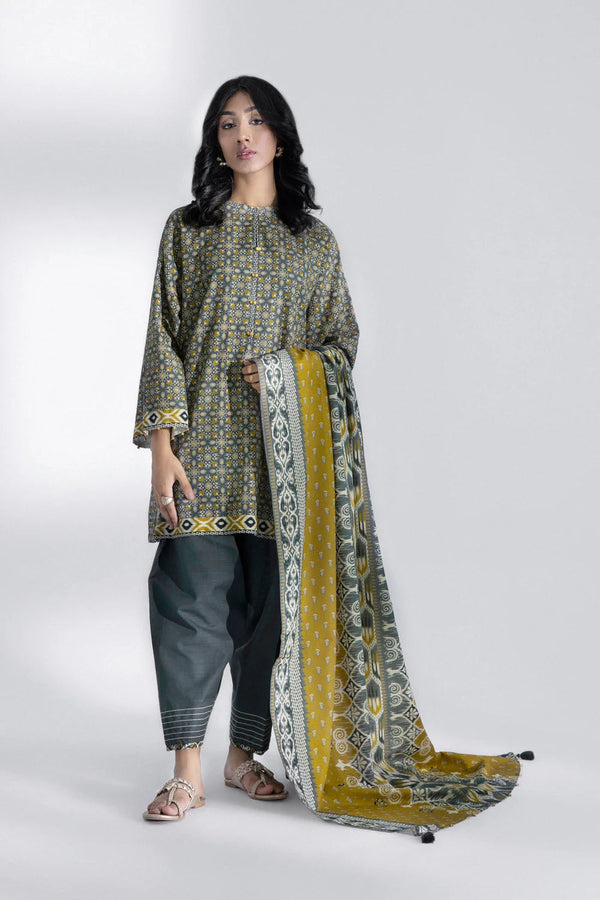 Sapphire 3 Piece Printed Unstitched Suit