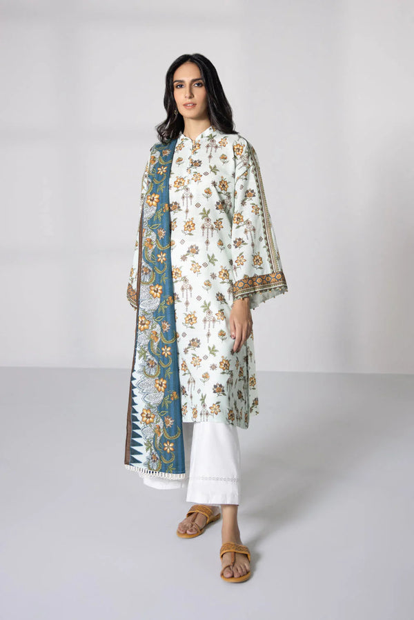Sapphire 3 Piece Printed Unstitched Suit