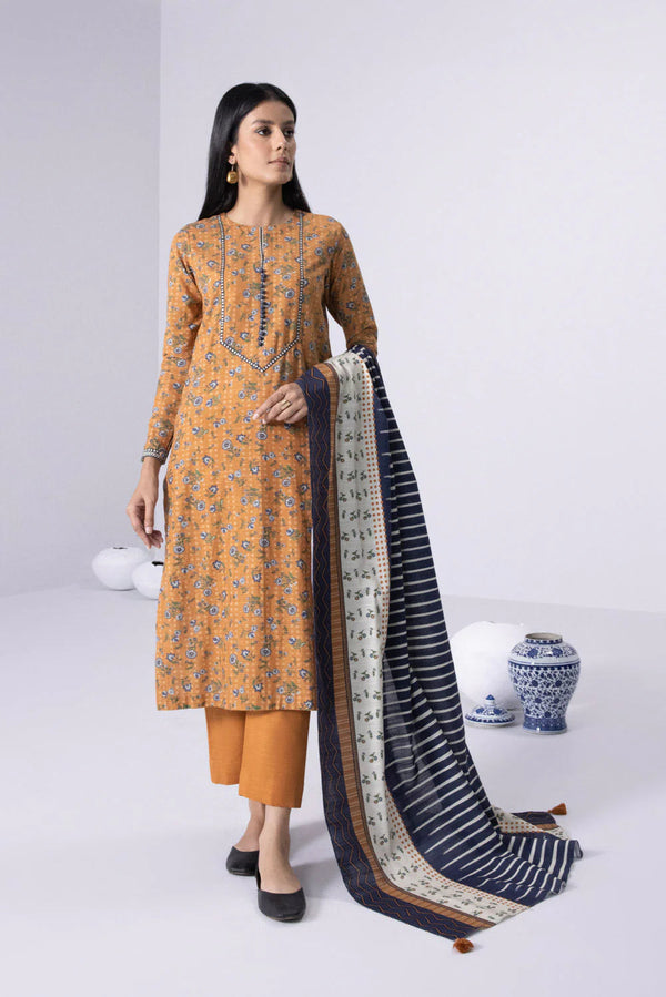 Sapphire 3 Piece Printed Unstitched Suit