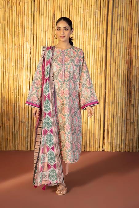 Sapphire 3 Piece Printed Unstitched Suit