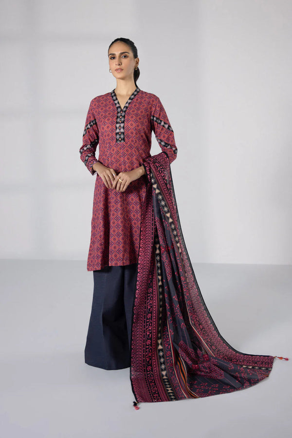 Sapphire 3 Piece Printed Unstitched Suit
