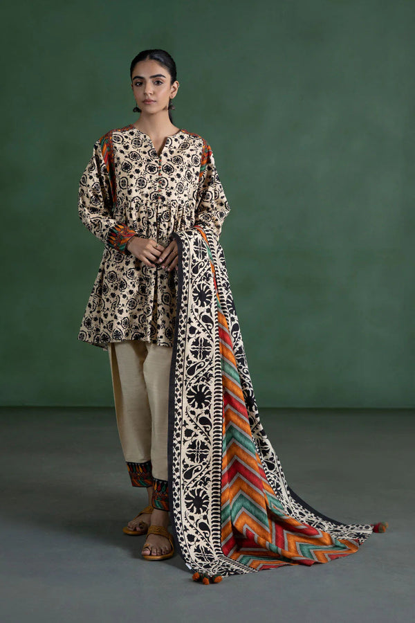 Sapphire 3 Piece Printed Unstitched Suit