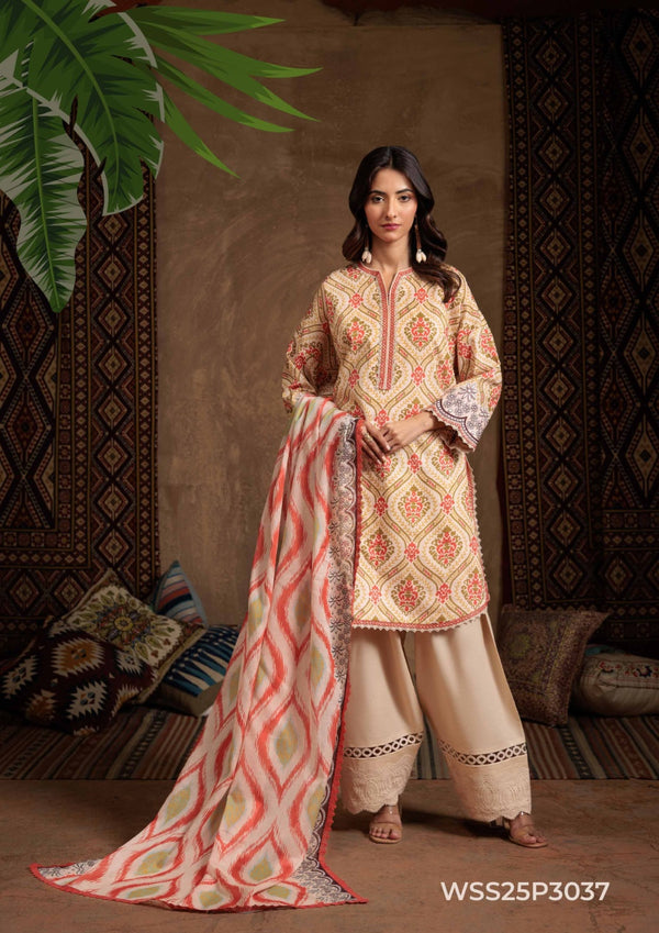 Bonanza Satrangi 3 Piece Printed Unstitched Suit